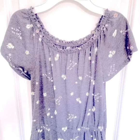Old Navy Girl’s Size 12 Charcoal Gray Daisy Romper - Picture 3 of 8